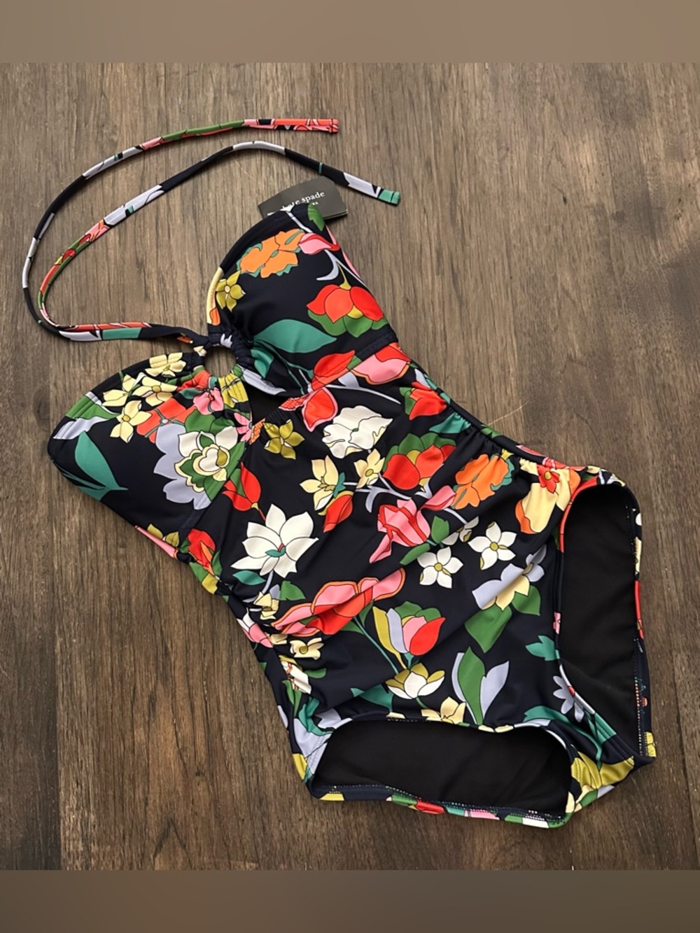 kate spade Black Floral One-Piece Swimsuit